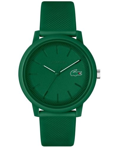 Lacoste L.12.12 Silicone Strap Watch 42mm - Green