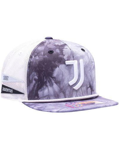 Fan Ink Juventus Woodstock Tie-dye Trucker Snapback Hat - Purple