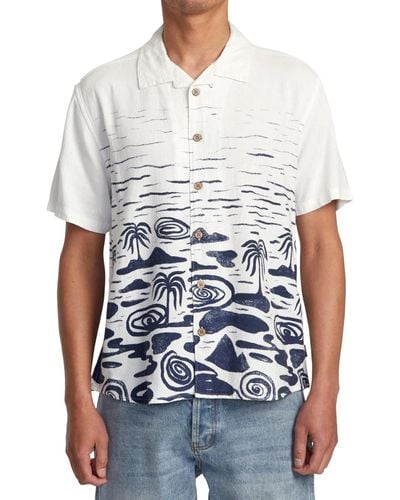 RVCA Wasted Palms Short Sleeve Shirt - White