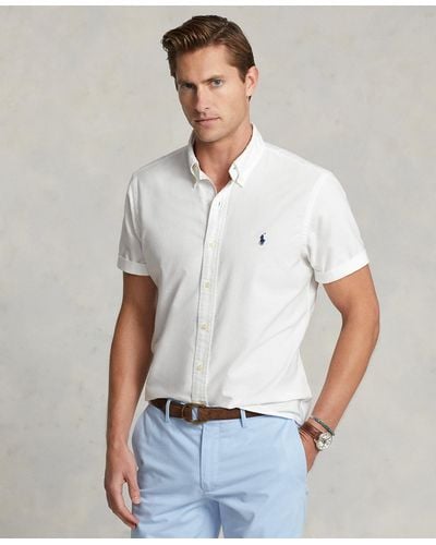 Polo Ralph Lauren Classic-fit Garment-dyed Oxford Shirt - White