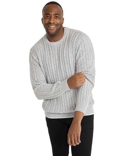 Johnny Bigg Rudy Cable Sweater - Gray