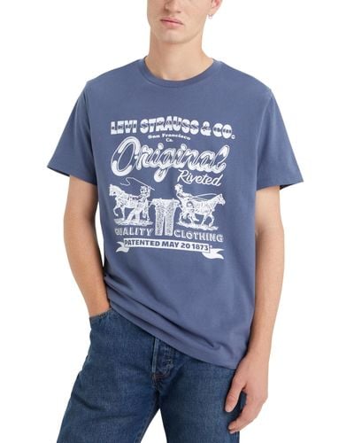 Levi's Short Sleeve Crewneck Graphic T-shirt - Blue