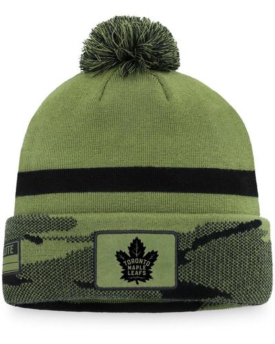 Fanatics Toronto Maple Leafs Military-inspired Appreciation Cuffed Knit Hat - Green