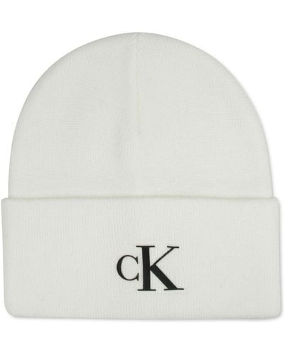 Calvin Klein Logo Cuff Hat - White