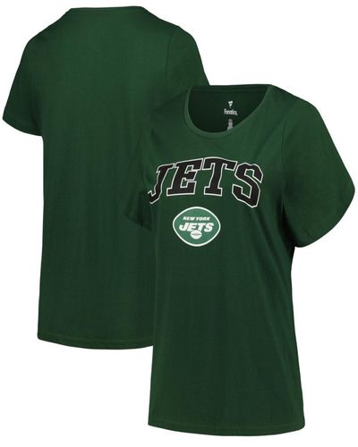 Fanatics Branded New York Jets Plus Size Arch Over Logo T-shirt - Green