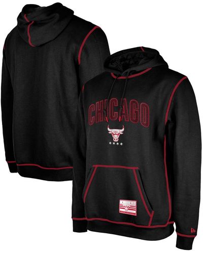 KTZ Chicago Bulls 2023/24 City Edition Satin Stitch Elite Pack Pullover Hoodie - Black