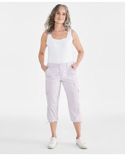 Style & Co. Cargo Capri Pants - White