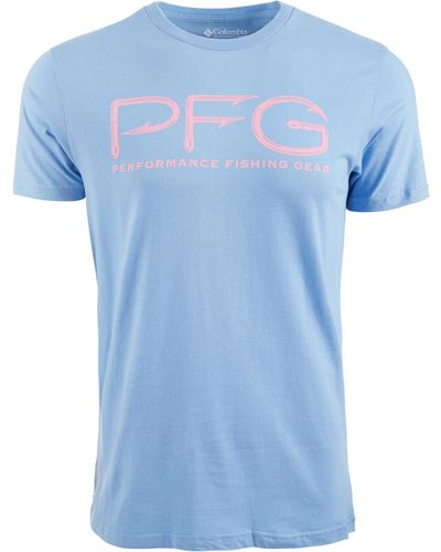 Columbia Pfg Hooks Short Sleeve T-shirt - Blue