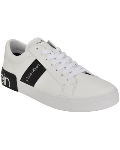 Calvin Klein Roydan Round Toe Lace-up Sneakers - Gray