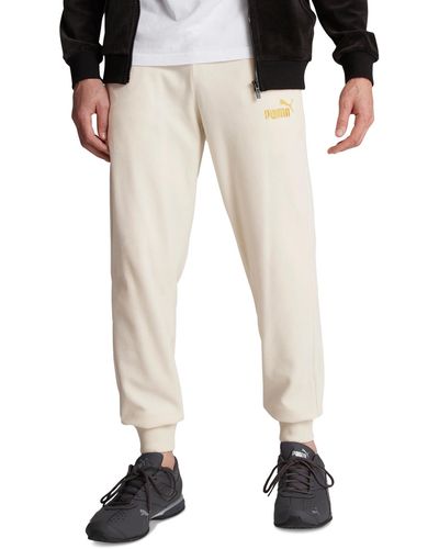 PUMA Ess+ Minimal Gold Velour Track Pants - Multicolor