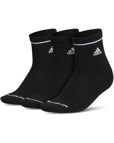 adidas 3-pk. Cushioned Sport 2.0 High Quarter Socks - Black
