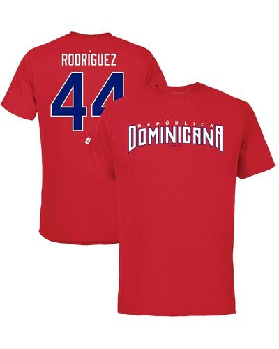Legends Julio Rodriguez Dominican Republic Baseball 2023 World Baseball Classic Name And Number T-shirt - Red