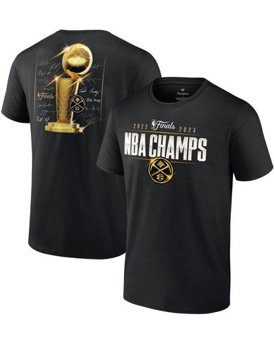 Fanatics Denver nuggets 2023 Nba Finals Champions Triple Threat Roster Signature T-shirt - Black