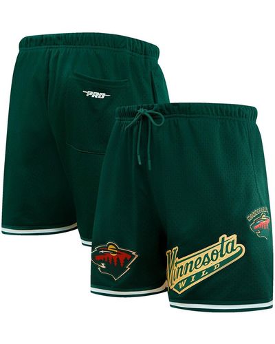 Pro Standard Minnesota Wild Classic Mesh Shorts - Green