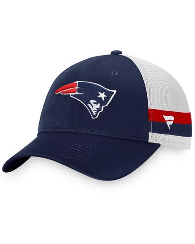 New England Patriots Fanatics Branded Fundamental Vintage Trucker  Unstructured Adjustable Hat - Red/White