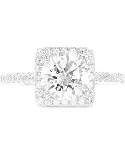 Macy's Cubic Zirconia Square Halo Ring - White