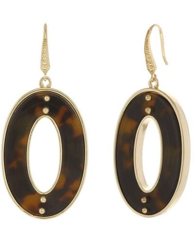 Laundry by Shelli Segal Oise Drop Pave Stones Earring - Multicolor