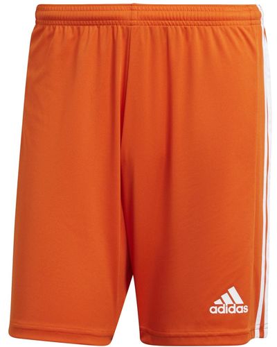adidas Squadra 21 Knit Moisture-wicking 7-1/2" Shorts - Orange
