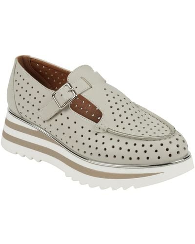 Gc Shoes Karmine Laser Cut Mary Jane Platform Loafers - White