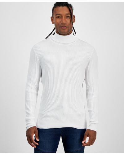 INC International Concepts Ascher Rollneck Sweater - White