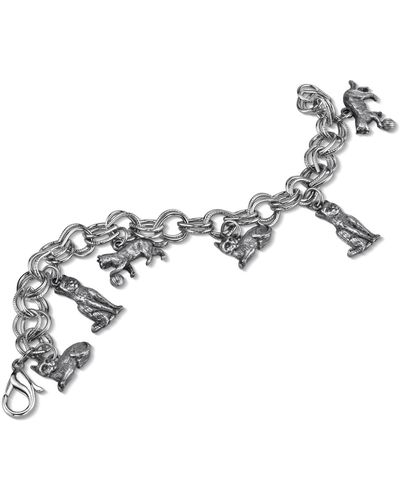 2028 6 Cat Charm Bracelet - Metallic