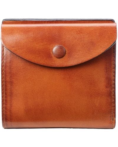 Old Trend Genuine Leather Snapper Wallet - Orange