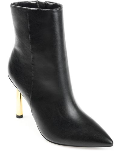 Journee Collection Rorie Stiletto Pointed Toe Booties - Black