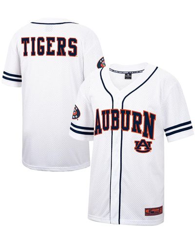 Colosseum Athletics White And Navy Auburn Tigers Free Spirited Baseball Jersey