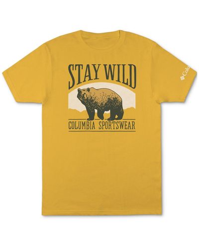 Columbia Oso Stay Wild Logo Graphic T-shirt - Yellow