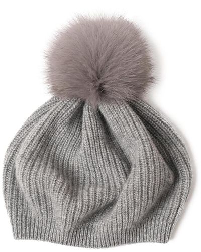 Bellemere New York Bellemere Contemporary Cashmere Beret - Gray