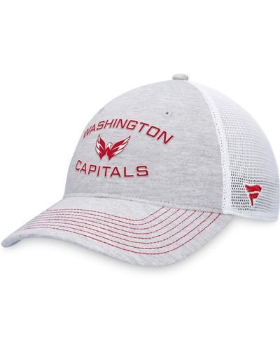 Fanatics Distressed Washington Capitals Trucker Adjustable Hat - White