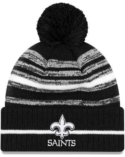 Green Bay Packers 2022 Sideline Sport Cuffed Pom Knit -Black/White