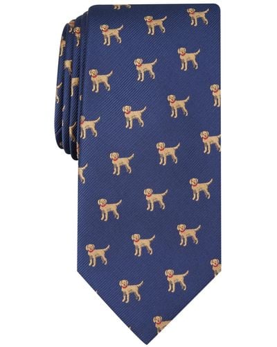 Club Room Labrador Convo Print Tie - Blue
