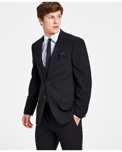 BarIII Skinny Fit Wrinkle-resistant Wool-blend Suit Separate Jacket - Black