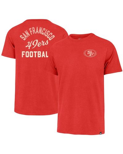 Men's '47 Scarlet San Francisco 49ers Fast Track Tonal Highlight T