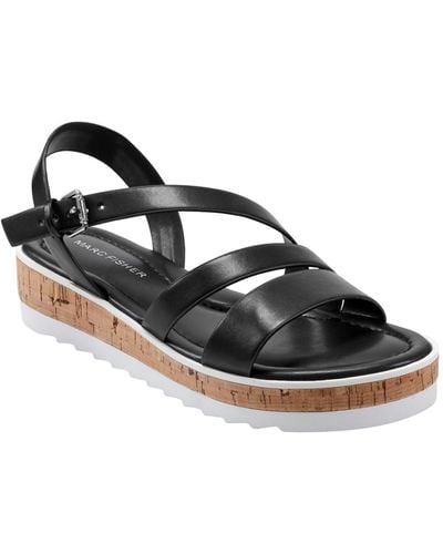 Marc Fisher Goget Strappy Open-toe Casual Sandals - Black