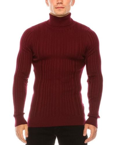 Ron Tomson Modern Ribbed Sweater - Red