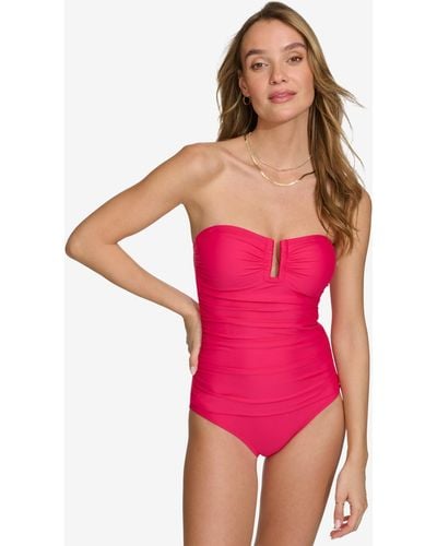 DKNY Shirred One-piece Swimsuit