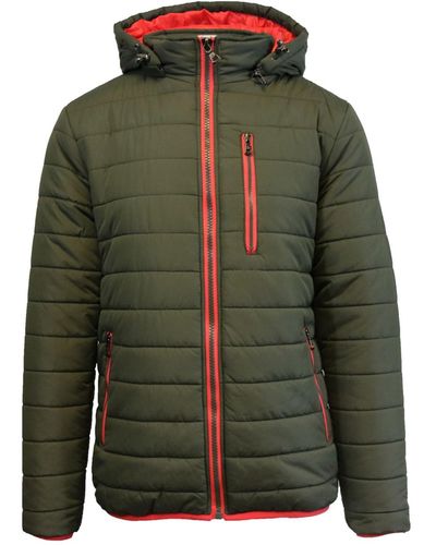 Galaxy By Harvic Spire By Galaxy Puffer Bubble Jacket - Green