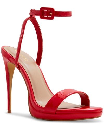 ALDO Kat Ankle-strap Stiletto Dress Sandals - Red