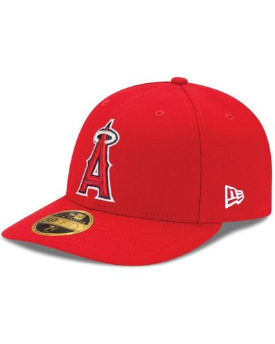 KTZ Los Angeles Angels Alt Authentic Collection On-field Low Profile 59fifty Fitted Cap - Red