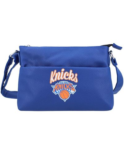 FOCO New York Knicks Logo Script Crossbody Handbag - Blue