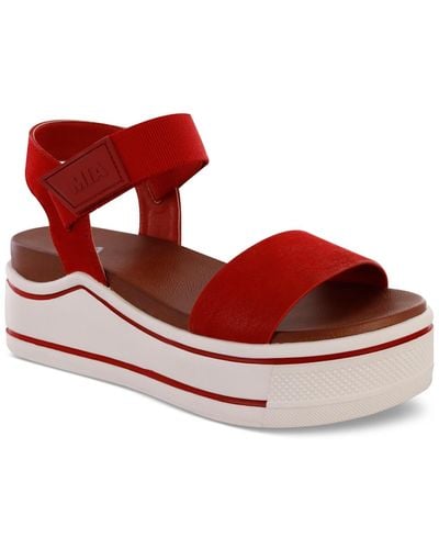 MIA Odelia Round Toe Sandal - Red
