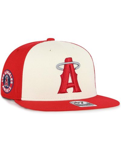 '47 Los Angeles Angels City Connect Captain Snapback Hat - Red