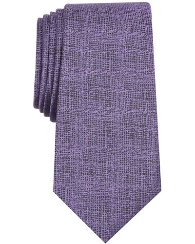 Alfani Solid Slim Tie - Purple