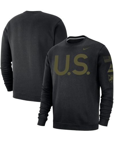 Nike Army Knights 1st Armored Division Old Ironsides Rivalry Club Fleece U.s. Logo Pullover Sweatshirt - Black