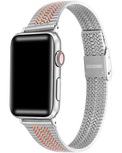 The Posh Tech Eliza Stainless Steel Bicolor Band For Apple Watch Size- 38mm - Black