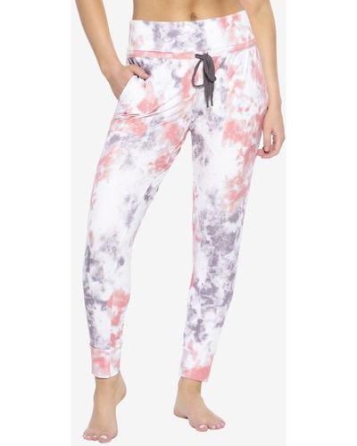 Felina Velvety Soft Loungewear jogger Pants - Pink