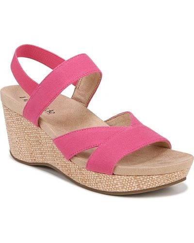 LifeStride Danita Wedge Sandals - Pink