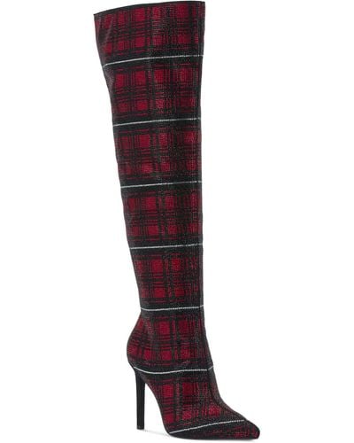 INC International Concepts Saveria Over-the-knee Boots, Created For Macy's - Red